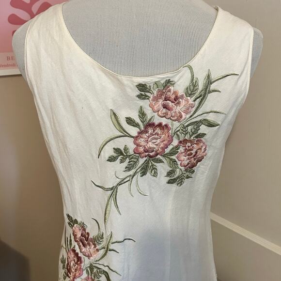 Women's Plaza South Vintage Floral Embroidered Dress –  10P - Picture 8 of 9